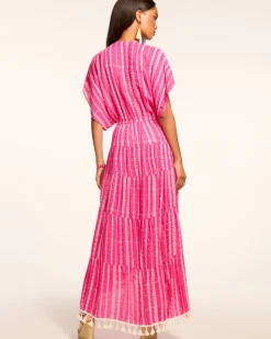 Ramy Brook Addaline Embroidered Coverup Dress Pinkstripe Best