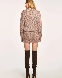 Ramy Brook Adeliza V-Neck Mini Sweater Dress Neutralcombo Online