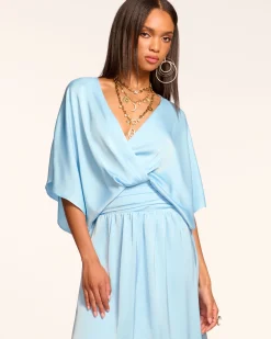 Ramy Brook Adiel Wrap Midi Dress New