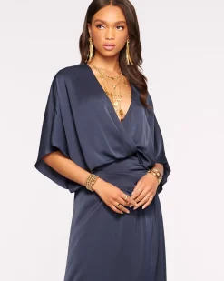 Ramy Brook Adiel Wrap Midi Dress New