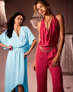 Ramy Brook Adiel Wrap Midi Dress New