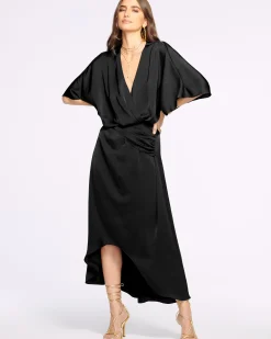Ramy Brook Adiel Wrap Midi Dress New