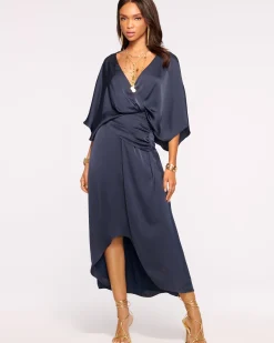 Ramy Brook Adiel Wrap Midi Dress New