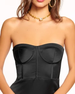 Ramy Brook Alianna Strapless Midi Dress Black Online
