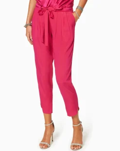 Ramy Brook Allyn Silk Paperbag Waist Pant Clearance