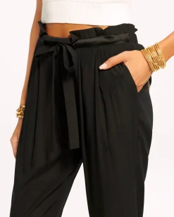 Ramy Brook Allyn Silk Paperbag Waist Pant Clearance