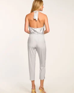 Ramy Brook Allyn Silk Paperbag Waist Pant Clearance