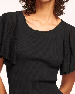 Ramy Brook Amiel Flutter Sleeve Sweater Hot
