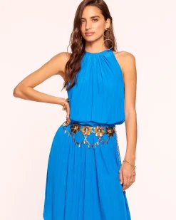 Ramy Brook Audrey Smocked Midi Dress Fashion