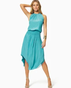 Ramy Brook Audrey Smocked Midi Dress Fashion
