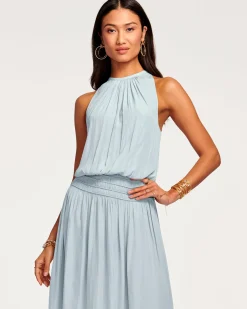 Ramy Brook Audrey Smocked Midi Dress Fashion