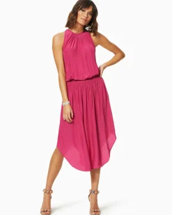 Ramy Brook Audrey Smocked Midi Dress Fashion