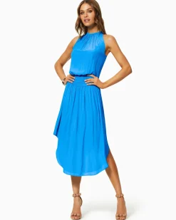 Ramy Brook Audrey Smocked Midi Dress Fashion