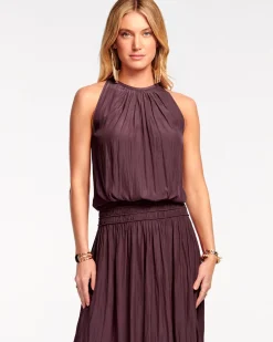 Ramy Brook Audrey Smocked Midi Dress Fashion