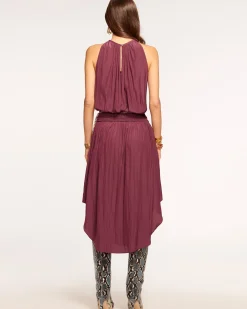 Ramy Brook Audrey Smocked Midi Dress Fashion