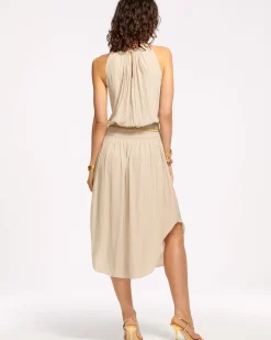 Ramy Brook Audrey Smocked Midi Dress Fashion