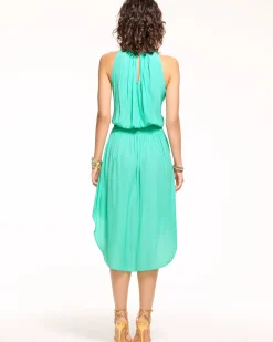 Ramy Brook Audrey Smocked Midi Dress Fashion