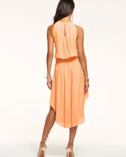 Ramy Brook Audrey Smocked Midi Dress Fashion