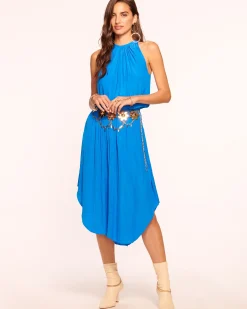 Ramy Brook Audrey Smocked Midi Dress Fashion