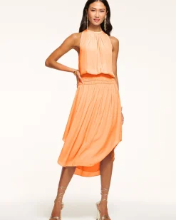 Ramy Brook Audrey Smocked Midi Dress Fashion