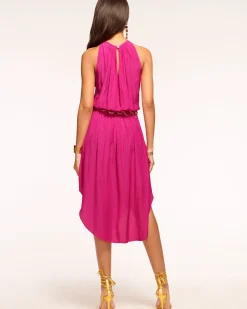 Ramy Brook Audrey Smocked Midi Dress Fashion