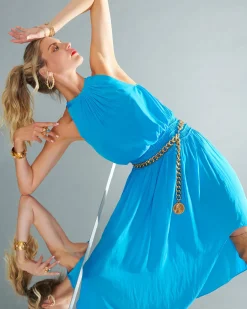 Ramy Brook Audrey Smocked Midi Dress Fashion