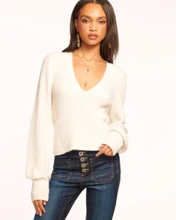 Ramy Brook Aurinda V-Neck Sweater Clearance