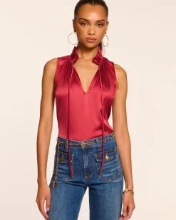 Ramy Brook Ayana Silk Tank Top Best