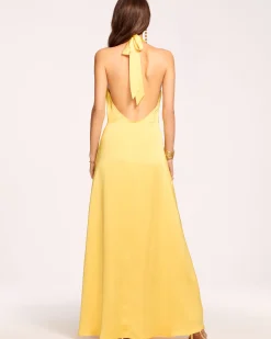 Ramy Brook Carey Halter Gown Black New
