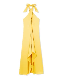 Ramy Brook Carey Halter Gown Black New
