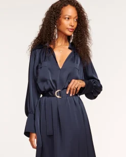 Ramy Brook Cecilia Belted Midi Dress Fashion