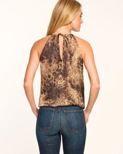 Ramy Brook Cintia Chainmail Tank Top Leopardchainmail Sale