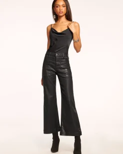 Ramy Brook Cropped Metallic Clifford Jean Blackmetallic Discount