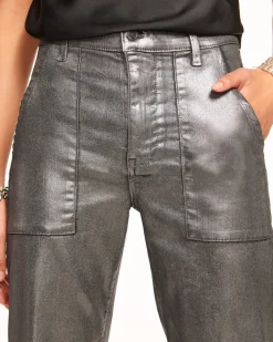 Ramy Brook Cropped Metallic Clifford Jean Blackmetallic Discount