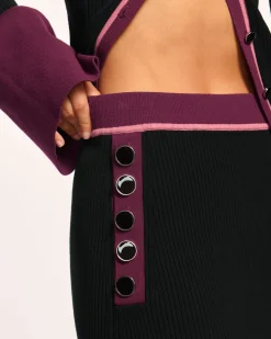 Ramy Brook Dakota Colorblock Knit Skirt Blackcolorblock Hot