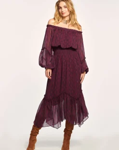 Ramy Brook Danna Off-The-Shoulder Midi Dress Pinotpython Discount