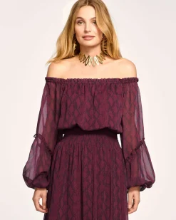 Ramy Brook Danna Off-The-Shoulder Midi Dress Pinotpython Discount