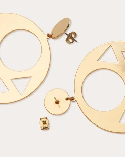 Ramy Brook Dayana Cutout Disc Earrings Gold Best