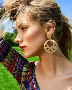 Ramy Brook Dayana Cutout Disc Earrings Gold Best