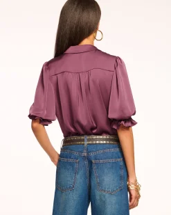 Ramy Brook Dina Button Down Bodysuit Best