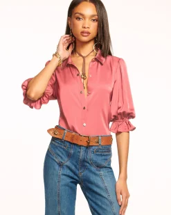Ramy Brook Dina Button Down Bodysuit Best