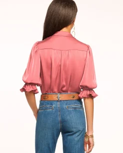 Ramy Brook Dina Button Down Bodysuit Best