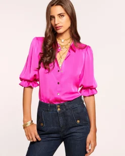 Ramy Brook Dina Button Down Bodysuit Best