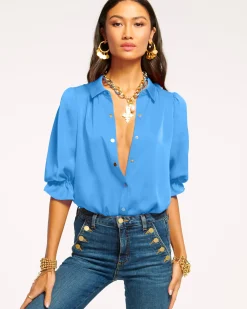 Ramy Brook Dina Button Down Bodysuit Best