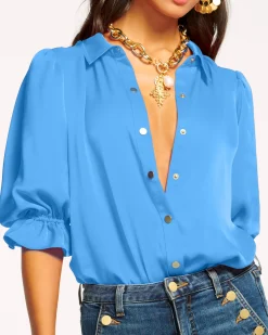 Ramy Brook Dina Button Down Bodysuit Best