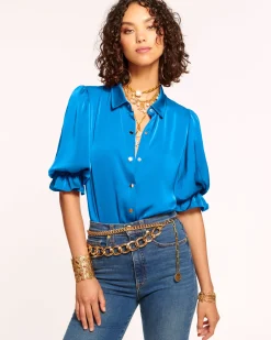 Ramy Brook Dina Button Down Bodysuit Best