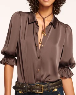 Ramy Brook Dina Button Down Bodysuit Best