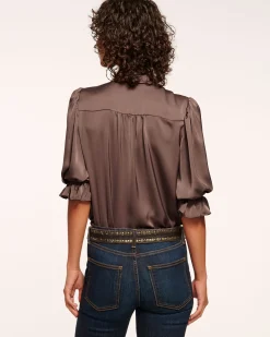 Ramy Brook Dina Button Down Bodysuit Best