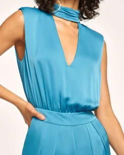 Ramy Brook Fate Sleeveless V-Neck Jumpsuit Westernblue Best