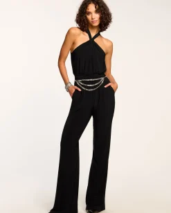 Ramy Brook Femi Jersey Halter Neck Jumpsuit Black Online